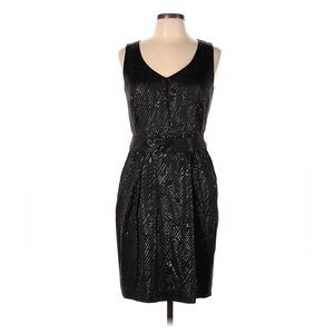 Silk Elie Tahari Black Sleeveless Mini Dress Size 10 Excellent Condition